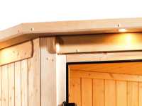 Vorschau: Sauna Systemsauna Siirin mit Dachkranz, inkl. 9 kW Ofen mit externer Steuerung Vorschau: Sauna Systemsauna Siirin mit Dachkranz, inkl. 9 kW Ofen mit externer Steuerung