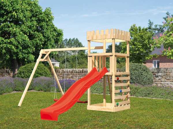 Spielturm Ritterburg Löwenherz SET naturbelassen