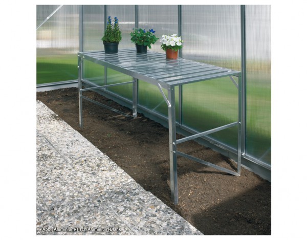 Gewächshaus Zubehör Aluminium-Tisch mit 1 Ebene, dunkelgrün