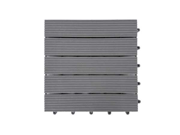 Terrassenfliese 30x30 aus Kunststoff Hellgrau
