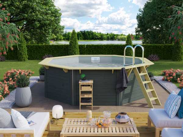 Holzpool »Anthrazit« X 1 38 mm, B-WARE-Sonderposten