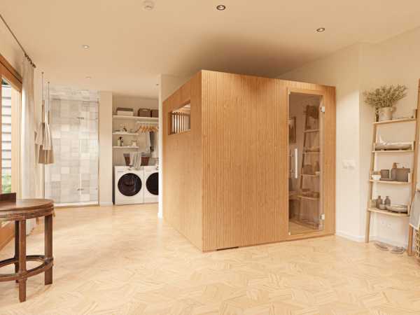Systemsauna Flow Sparset mit 9kW Ofen