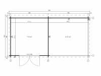 Gartenhaus Blockbohlenhaus Orlando Exklusiv 28 mm naturbelassen mit 3 m