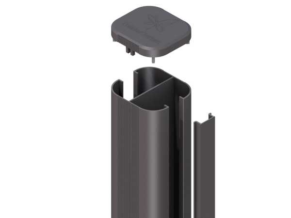 Pfosten SYSTEM basic anthrazit erdverbau