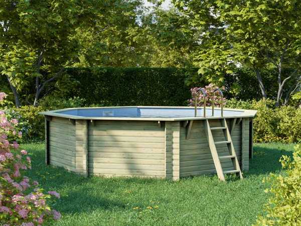 Holzpool Modell 2 38 mm SPARSET Terrasse und Zubehör