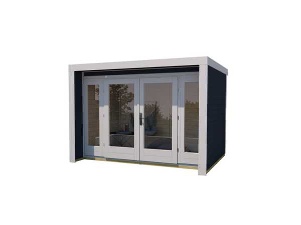 Gartenhaus Designhaus 263 Gr. 2 28 mm anthrazit lasiert Moderne