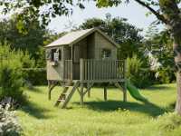 Vorschau: Stelzenhaus Brüssel KDI inkl. Rutsche grün Vorschau: Stelzenhaus Brüssel KDI inkl. Rutsche grün