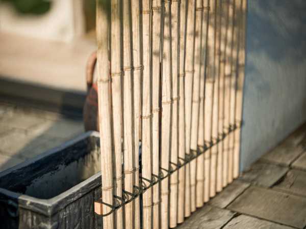 Sichtschutzzaun Bambus Slim Natur