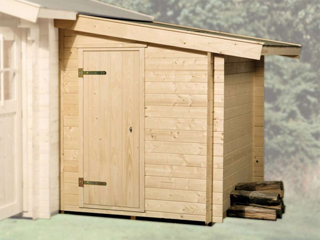 Anbauschuppen Gr. 1 für eine Wandstärke von 28 + 45 mm Gartenhaus