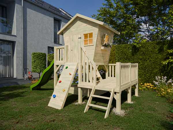 Stelzenhaus Big Birdy KDI inkl. Rutsche grün