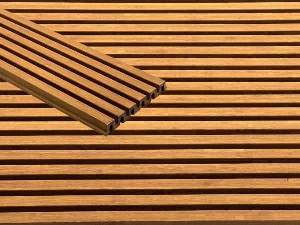 Fassadenverkleidung Bambus Rhombusoptik schmal, für den Außenbereich