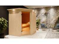 Vorschau: Sauna Systemsauna Siirin mit Dachkranz, inkl. 9 kW Ofen mit externer Steuerung Vorschau: Sauna Systemsauna Siirin mit Dachkranz, inkl. 9 kW Ofen mit externer Steuerung