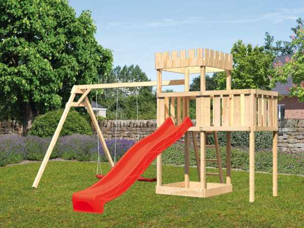 Spielturm Ritterburg Löwenherz SET naturbelassen