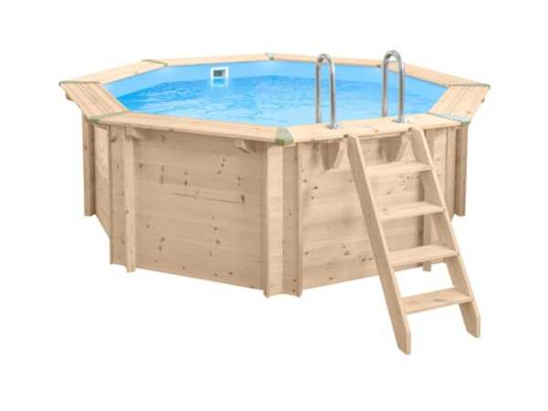Pool "Bali" 3,55 m/ 1,16m Achteck Rund (Filteranlage 5,0m3, Basis Set)