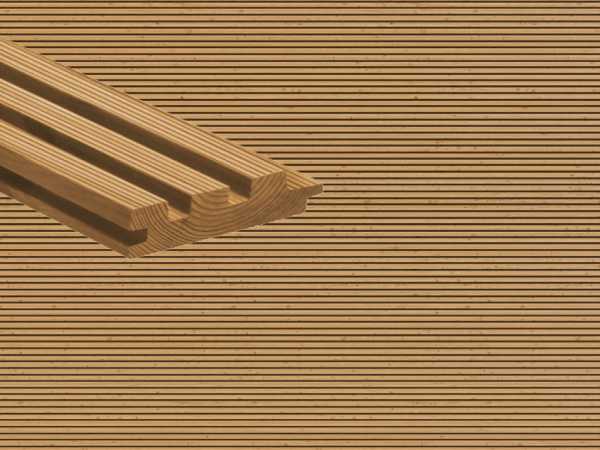 Fassadenverkleidung Thermokiefer hellbraun lasiert Triple-Rhombus