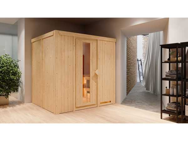 Sauna Systemsauna Sodin, inkl. 9 kW Bio-Ofen mit externer Steuerung