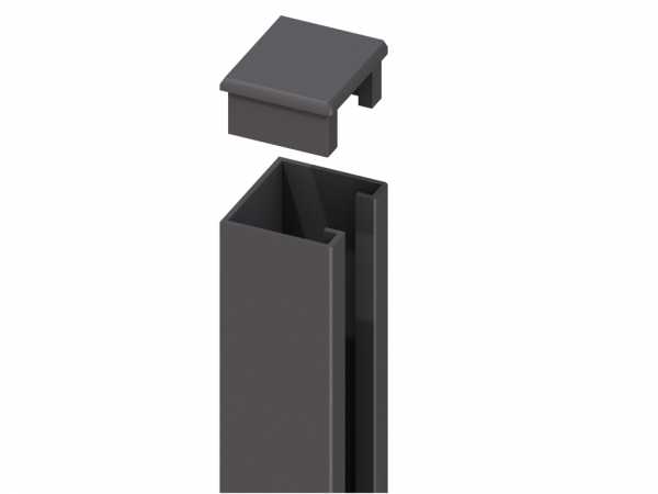 SYSTEM U-Montageprofil anthrazit