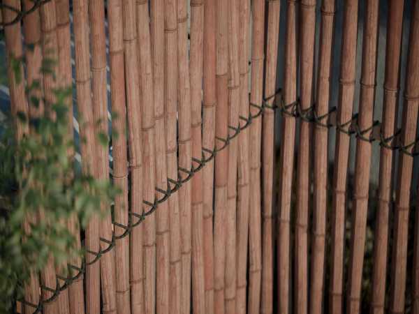 Sichtschutzzaun Bambus Slim dunkelbraun