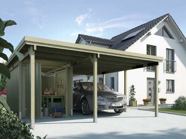 Carport 607 Gr. 3 inkl. XXL Geräteraum