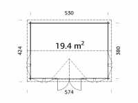 Vorschau: Gartenhaus Blockbohlenhaus Claudia 19,4 m² 44 mm naturbelassen Vorschau: Gartenhaus Blockbohlenhaus Claudia 19,4 m² 44 mm naturbelassen