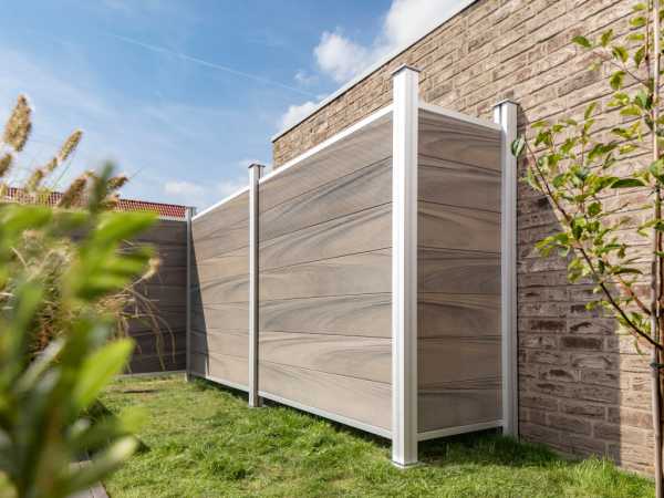 Bausatz Einzelprofile für MULTI-FENCE CO-EXTRUSION BPC Silvergrey