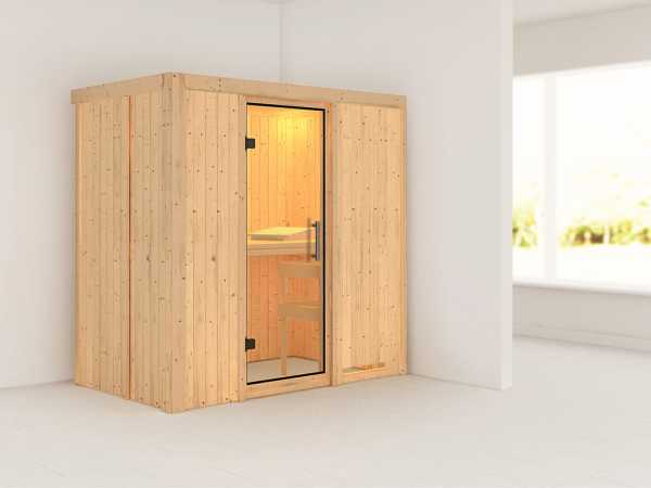 Sauna Systemsauna Variado Klarglas Ganzglastür